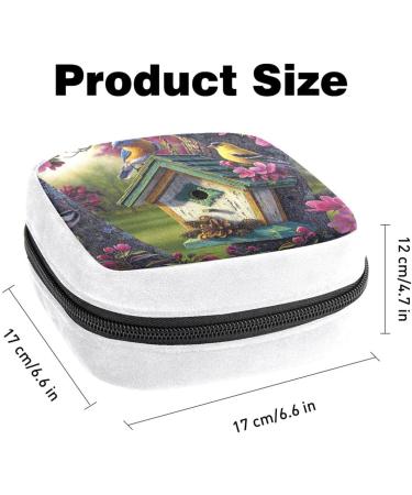 Sanitary Napkin Storage Bag | Period Tampon Makeup Pad Pouch - Tree House Bird Color3430 - Buy Online on GoSupps.com