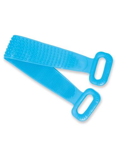 Ontel Shimmy Scrub Back and Body Scrubber with Silicone Scalp Brush