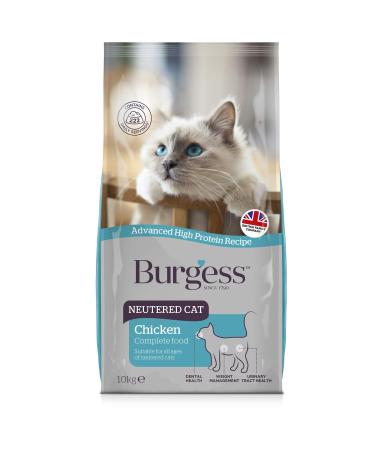 Burgess Dry Neutered Cat Food 10kg 10 kg (Pack of 1)