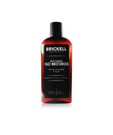 Brickell Men's Daily Essential Face Moisturizer for Men  Natural and Organic Fast-Absorbing Face Lotion with Hyaluronic Acid  Green Tea  and Jojoba  4 Ounce  Scented Scented 4 Fl Oz (Pack of 1)
