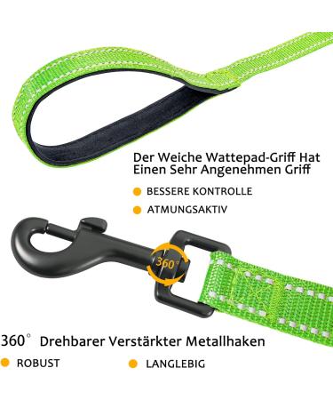 Demigreat Reflective Dog Leash - 3m/5m/10m/15m/20m Training Line with Padded Handle & Hand Loop for Small to Large Dogs - Durable & Versatile - Buy Online on GoSupps.com
