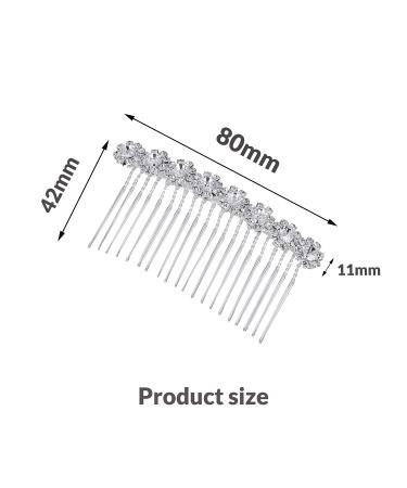 MazBff Bridal Rhinestone Hair Comb Set - Crystal Flower Wedding Hair Clips for Women/Girls - Buy Online on GoSupps.com