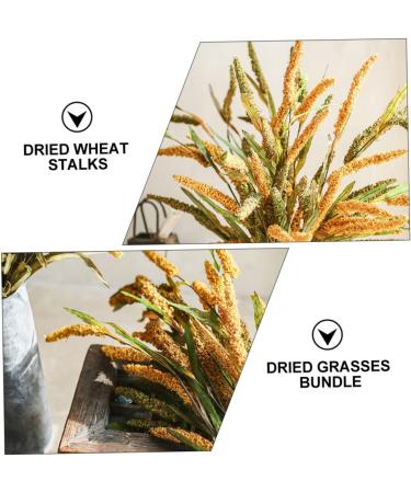 DECHOUS Simulated Ears of Corn Dry Flowers for Decoration Wheat Sheave Bundle Flower Fake Wheat Stalks Decoration for Home Decor for Home Artificial Plants Faux Plant Straw Manual Pu Golden 12X75CM - Buy Online on GoSupps.com