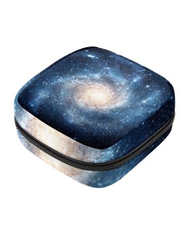 Galaxy Vortex Starry Sky Sanitary Napkin Storage Bag Portable Period Kit Bag Pad Pouches for Period Menstrual Cup Bag with Zipper Sanitary Pad Pouch for Women Teen Girls Ladies Color 12