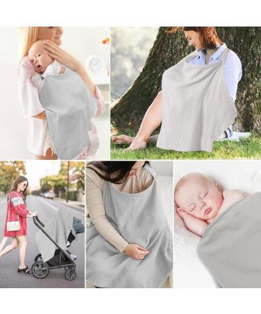 Abnaok Nursing Breastfeeding Cover - Multipurpose Baby Car Seat Blanket and Nursing Cover | Soft, Breathable Fabric - Buy Online on GoSupps.com