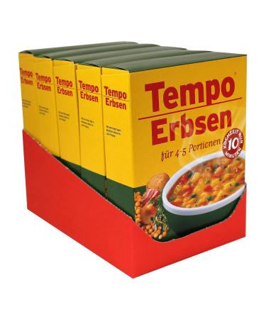 Pack of 5 Tempo peas 5 x 225 g for 4 - 5 portions 10 minutes cooking time yellow peas pea dish dried 225 g (pack of 5)