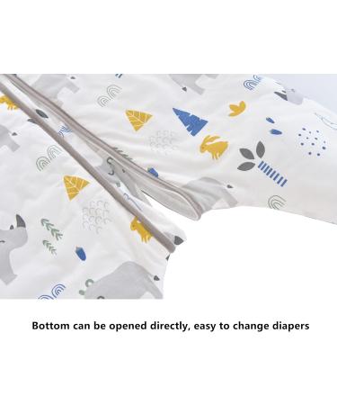 Chilsuessy Winter Baby Sleeping Bag with Feet 2.5 TOG | 100% Cotton Toddler Wearable Blanket | Cute Rhino Design | 70cm/6-18 Months - Buy Online on GoSupps.com