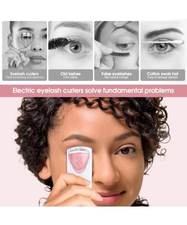 Professional Heated Eyelash Curler - Long Lasting Curling Tool with Silicone Refill Pad for Naturally Beautiful Lashes | Pink - 2003B - Buy Online on GoSupps.com