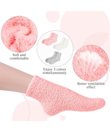 3 Pairs Aloe Vera Moisturizing Socks - Spa Treatment for Dry Feet Non-Slip Fleece Foot Care Socks for Women - Overnight Repair for Cracked Heels - Buy Online on GoSupps.com