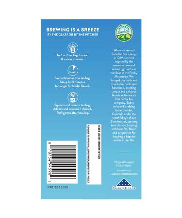 Celestial Seasonings Cold Brew Unsweetened Black Iced Tea - 18 Tea Bags (1.2 oz) - Buy Online on GoSupps.com