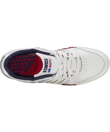 K-Swiss Men's Si-18 Rival Tennis Shoes - White Sneakers (EU 45) | Brilliant White & Tibetan Red Peacoat - International Shipping Available - Buy Online on GoSupps.com