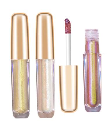 Liquid Glitter Eyeshadow 3PCS Waterproof Metallic Multichrome Eyeshadow Highly Pigment Holographic Eyeshadow Long Lasting Chrome Eyeshadow Type 1 Liquid Glitter Eyeshadow
