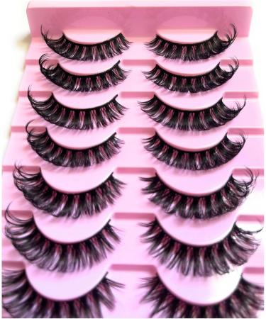 10 Pairs Russian eyelashes Faux Mink False Eye Lashes D-Curl Fluffy and Wispy Ultra Soft Premium Sweat and Water Resistant Feather Light Enhancing Beauty and Confidence (W-06) - Buy Online on GoSupps.com