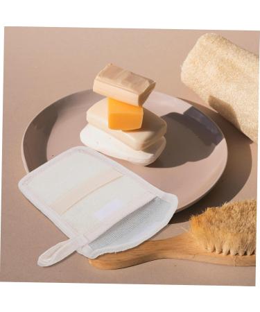 VINTORKY 3pcs Handmade Soap Storage Bag Face Soap Bath Sponges Shower Soap Holder And Acid Soap Black Flax - Buy Online on GoSupps.com