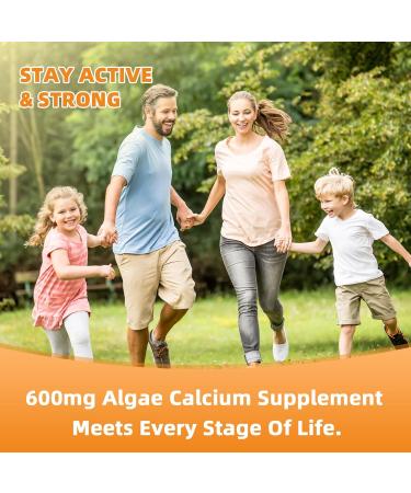 Calcium Magnesium Gummies Adults Kids - Sugar Free Chewable Vegan Algae Calcium Supplements for Women Men Support Plus Bone Strength with Zinc Potassium Vitamin D3 K2 Lemon Flavor 120CT - Buy Online on GoSupps.com