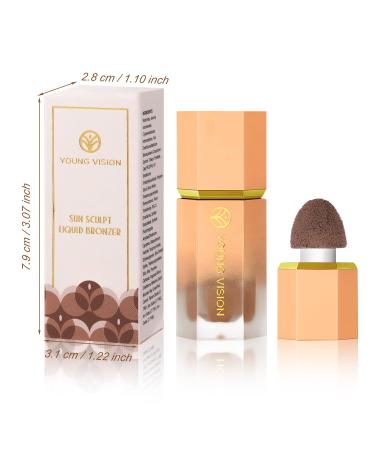 Buy YOUNG VISION Soft Liquid Cream Contour & Glow Bronzer - Lightweight Long-Wearing DARK Contour 0.17 Fl Oz - International Shipping Available - Buy Online on GoSupps.com