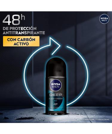 Nivea Men Deodorant Roll-On DEEP - BEAT+ ESPRESSO+ AMAZONIA 48h Antiperspirant 1.7oz (Pack of 3) | International Shipping Available - Buy Online on GoSupps.com