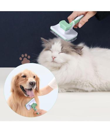 Vinabo Self-Cleaning Dog & Cat Brush - Remove Undercoat for All Coat Types - Pet Grooming Brush in Green - Buy Online on GoSupps.com