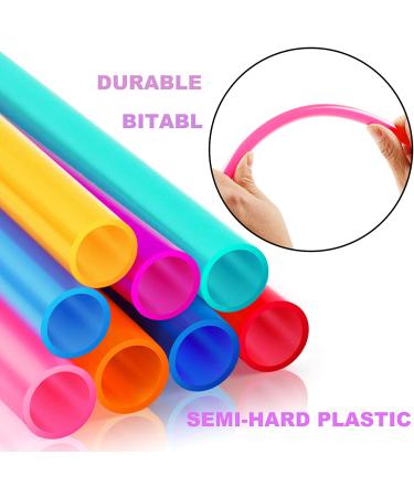 12 Pcs Reusable Boba Straws & Smoothie Straws Set | Angled Tips, BPA-Free | Includes 1 Storage Bag & 2 Brushes - Buy Online on GoSupps.com