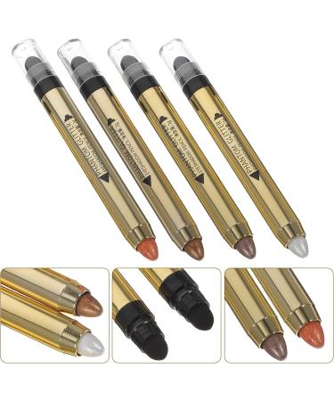 DOITOOL Neutral Eyeshadow 4pcs Highlighter Eyeshadow Pencil Glitter Eyeshadow Highlighter Pen Eye Makeup Tool Metal Makeup Pen - Buy Online on GoSupps.com