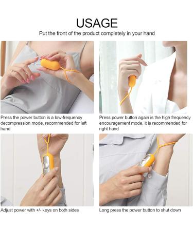 Mini Hand Held Sleep Aid Device Micro-Current Calm Carry Anxiety Device USB Rechargeable Hypnotic Sleeping Aids for Fast and Deep Sleep Stress Relief (Yellow) - Buy Online on GoSupps.com