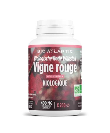 Organic Red Vine - 400 mg - 200 tablets - Bio Atlantic