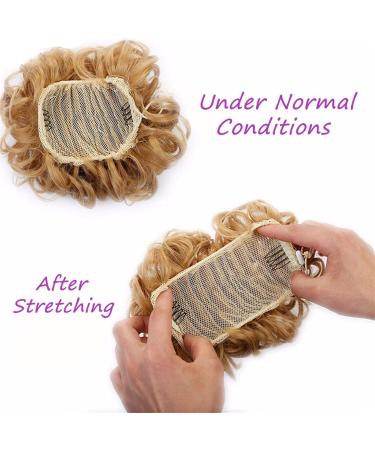 Messy Bun Hair Piece for Women Messy Bun Hair Pieces Elastic Drawstring Wave Curly Chignon Hairpiece Clip in Curly Hair Extension Short Synthetic Ponytail Extension for Women Fake Hair Accessories LF01-2-33 - Buy Online on GoSupps.com