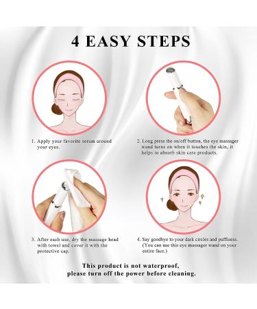 Ideal Swan Eye Massager Wand - Rechargeable Facial Massager for Dark Circles, Eye Bags, Puffiness - White - Buy Online on GoSupps.com