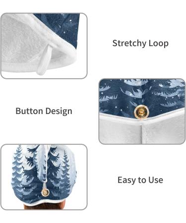 Super Absorbent Trees Forest Hair Towel 2 Pack | Quick Dry Hair Turbans for Women & Girls - Ideal for Fast Drying - Buy Online on GoSupps.com