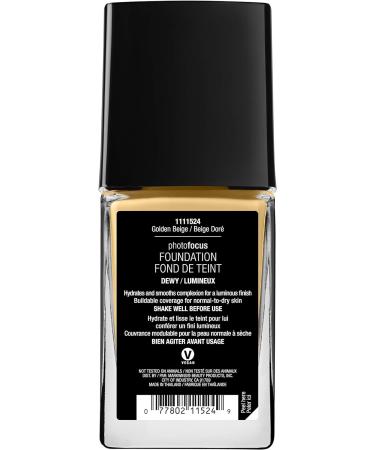 Wet n Wild Photo Focus Foundation: Dewy, Weightless Formula for Normal to Dry Skin - Vegan, Golden Beige - Buy Online on GoSupps.com