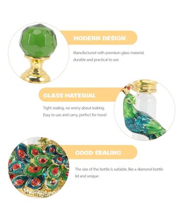 Beaupretty Vintage Peacock Perfume Bottle - Elegant Green Crystal Essential Oil & Fragrance Decor - Buy Online on GoSupps.com