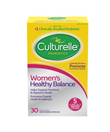 Culturelle Probiotics Women s Healthy Balance 30 Capsules 5 Clinically Proven Probiotic Strains to Support Digestive Immune & Vaginal Health* Women's Healthy Balance - 30 Count