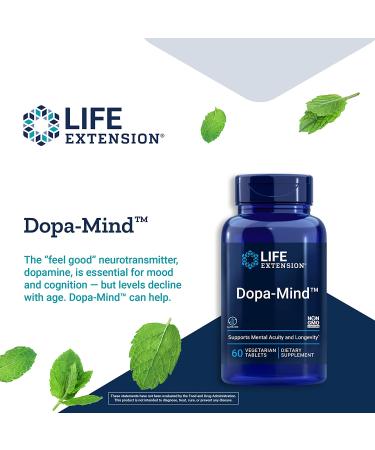 Life Extension Dopa-Mind â€“ 60 Vegetarian Tablets for Enhanced Cognitive Support - Buy Online on GoSupps.com