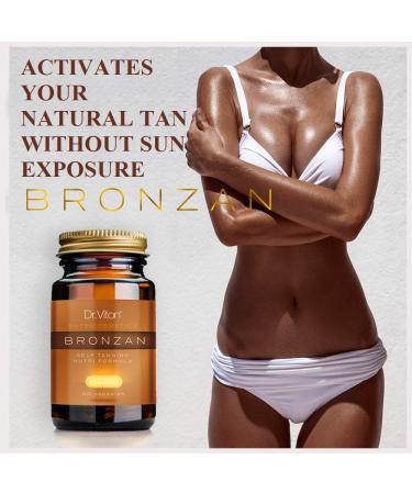 Bronzan Tanning Capsules - Natural & Organic Sunless Tanning Pills | Vegan Tan Booster & Accelerator - Buy Online on GoSupps.com