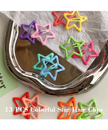 Hair Clips Stars Small Metal Star Hair Clips Colour Star Hair Clips Colourful Star Hair Pins Metal Snap Hair Clips for Women Girls Gifts Colour 13 - Buy Online on GoSupps.com