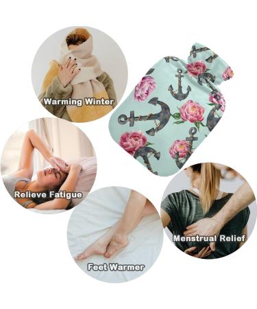 NAANLE Watercolor Rose Hot Water Bottle - 2L Transparent Design for Heat & Cold Therapy Ideal for Bed Hands & Feet - Buy Online on GoSupps.com