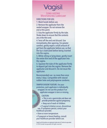Vagisil ProHydrate Natural Feel Internal Moisturizing Gel - 8 ea (Pack of 2) | International Shipping Available - Buy Online on GoSupps.com