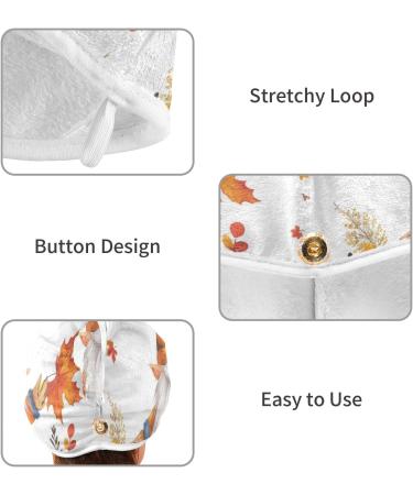 Super Absorbent Dwarf Hair Towel 2 Pack - Quick Dry Pumpkins Turbans for Women & Girls | Perfect Hair Drying Solution - Buy Online on GoSupps.com