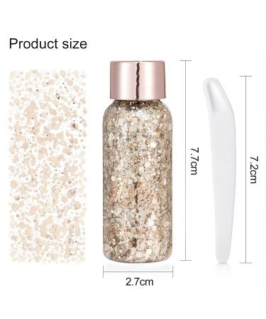 Buy Body Glitter Gel - Silver Champagne Gold & White | Best Festival Makeup & Chunky Glitter for Face & Hair - Buy Online on GoSupps.com