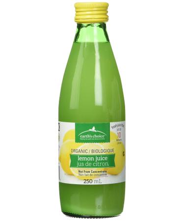 Earth's Choice - 100% Organic Lemon Juice Not from Concentrate 12 Pack of 250ml 1 ml (Pack of 12)