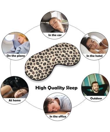 Coffee Bean Funny Sleep Eye Mask | Soft Blindfold for Men and Women | Adjustable Strap Night Eyeshade - Buy Online on GoSupps.com