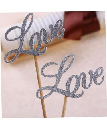Vaguelly 5pcs Glitter Cupcake Toppers Party Decorations Fornite Cake Decoration for Birthday Wedding Cake Toppers Love Cake Toppers Decorations for Party Wedding Decor Cupcake Picks Flash - Buy Online on GoSupps.com