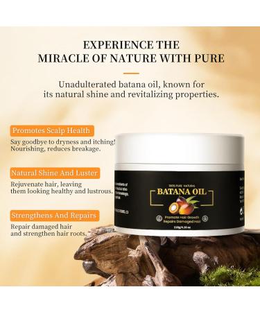 Hair Butter with 100% Pure Raw Batana Oil Natural Batana Oil from Honduras Eliminates Split Ends & Increases Shine Hair Growth Butter for All Hair Types Promotes Hair Strength 118g - Buy Online on GoSupps.com