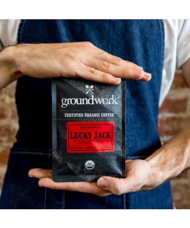 Groundwork Certified Organic Lucky Jack Medium Roast Whole Bean Coffee | 12 oz Bag - Buy Online on GoSupps.com