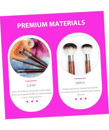 Didiseaon Makeup Brush Cleaning Pad Cosmetic Brush Cleaner Facial Cleaner Facial Cleansing Pads Soft Silicone Face Facial Tool Scrubber Silicone Brush Cleaning Pad Disc Mat Purple Silica Gel 19x13cm Purple - Buy Online on GoSupps.com