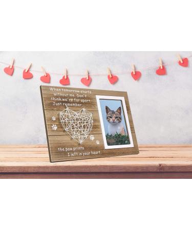 Vilight Dog and Cat Memorial Picture Frame - Paw Prints Sympathy Gift for Pet Loss - 4x6 Photo - Buy Online on GoSupps.com