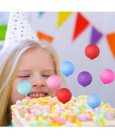 30 Mini Colorful Balloon Cake Toppers for Dollhouse Party Decor - Assorted Colors - Buy Online on GoSupps.com