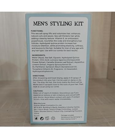 Sea Salt Spray for Men - Texturizing Hair Spray with Quinoa Protein | Instant Volume & Thickness | Sandalwood Scent - Buy Online on GoSupps.com