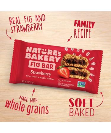 Natureâ€™s Bakery Whole Wheat Fig Bars - Strawberry Flavor, Vegan, Non-GMO, 36 Twin Packs - Healthy Snack Bars - Buy Online on GoSupps.com