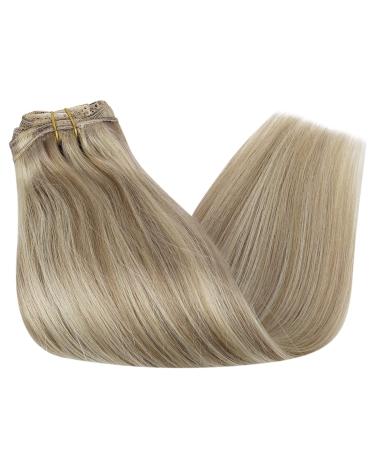 Sunny Blonde Clip in Hair Extensions - 18 120g Highlighted Human Hair - Pack of 1 - Buy Online on GoSupps.com